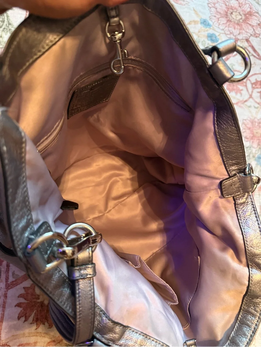 Coach Audrey Metallic Leather Cinched Tote Style 19567